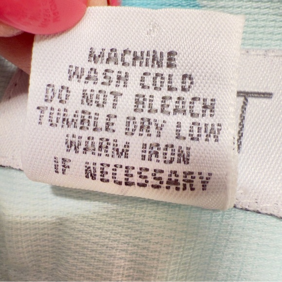 Ann Taylor LOFT Floral Pastel Stretch Capri Pants Aqua/White/Yellow/Green Size 8 - Picture 5 of 14